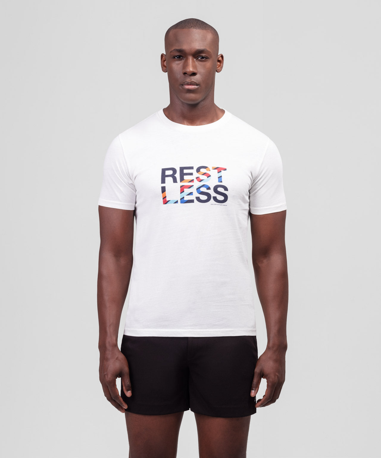 Organic Cotton T-Shirt REST LESS: White