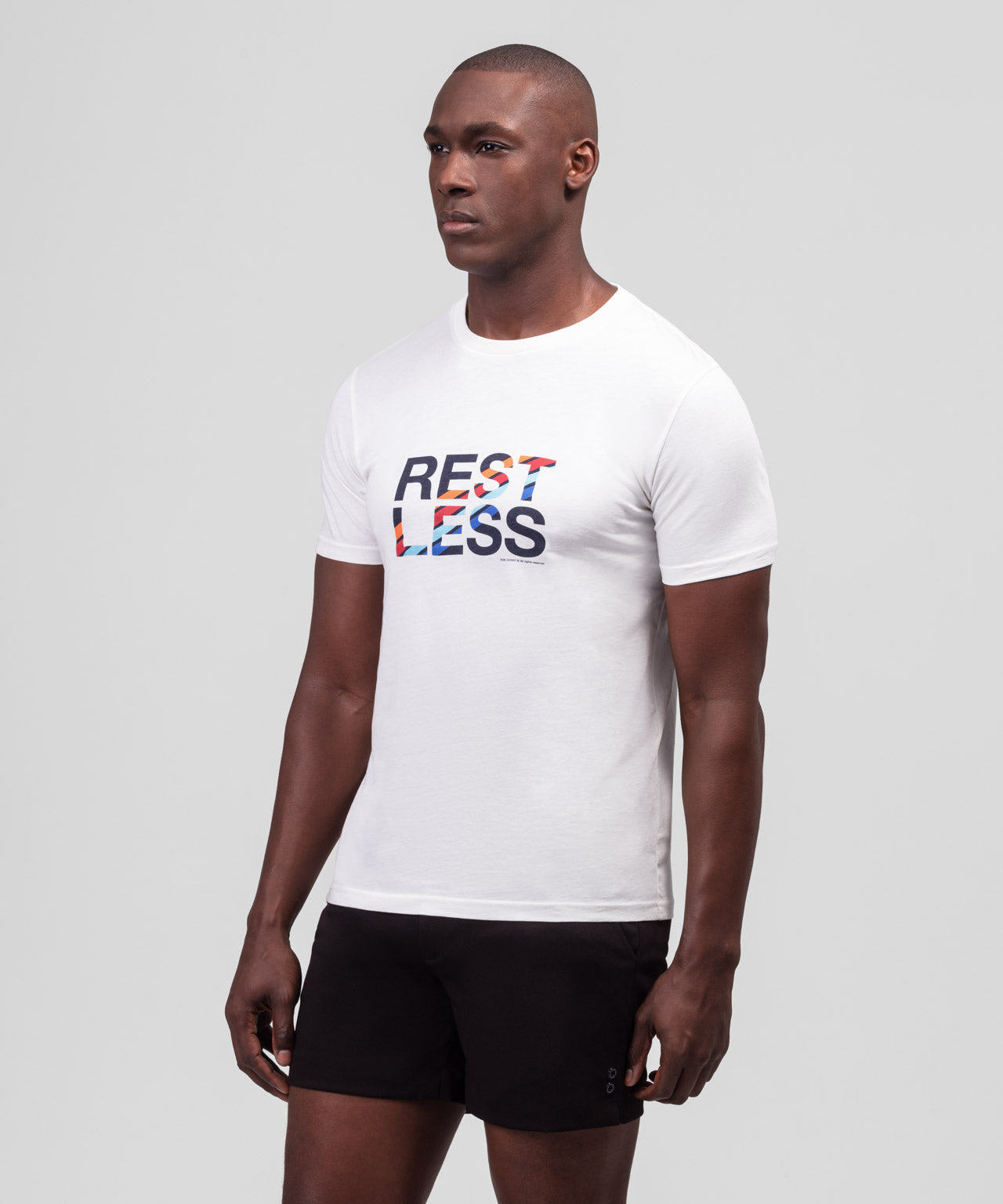 Organic Cotton T-Shirt REST LESS: White
