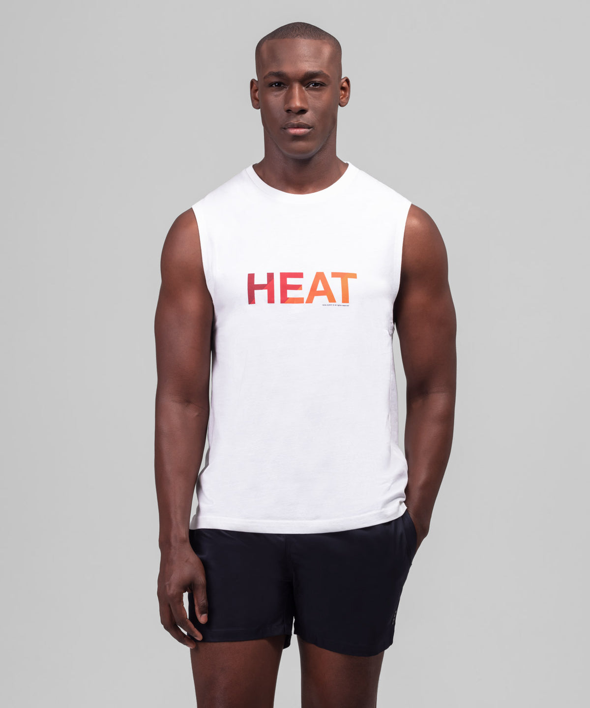 Organic Cotton Sleeveless T-Shirt HEAT: White