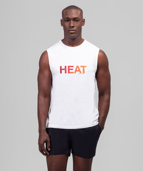 Organic Cotton Sleeveless T-Shirt HEAT: White