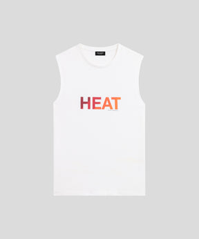 Organic Cotton Sleeveless T-Shirt HEAT: White