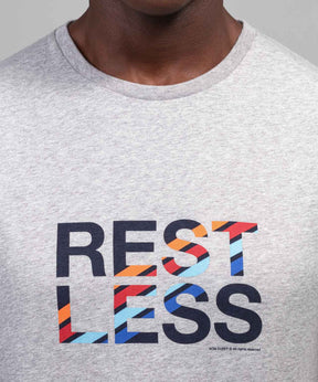 Organic Cotton Sleeveless T-Shirt REST LESS: Grey Melange
