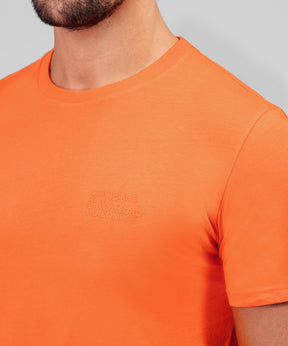 Organic Cotton T-Shirt "DISCIPLINE": Spritz Orange