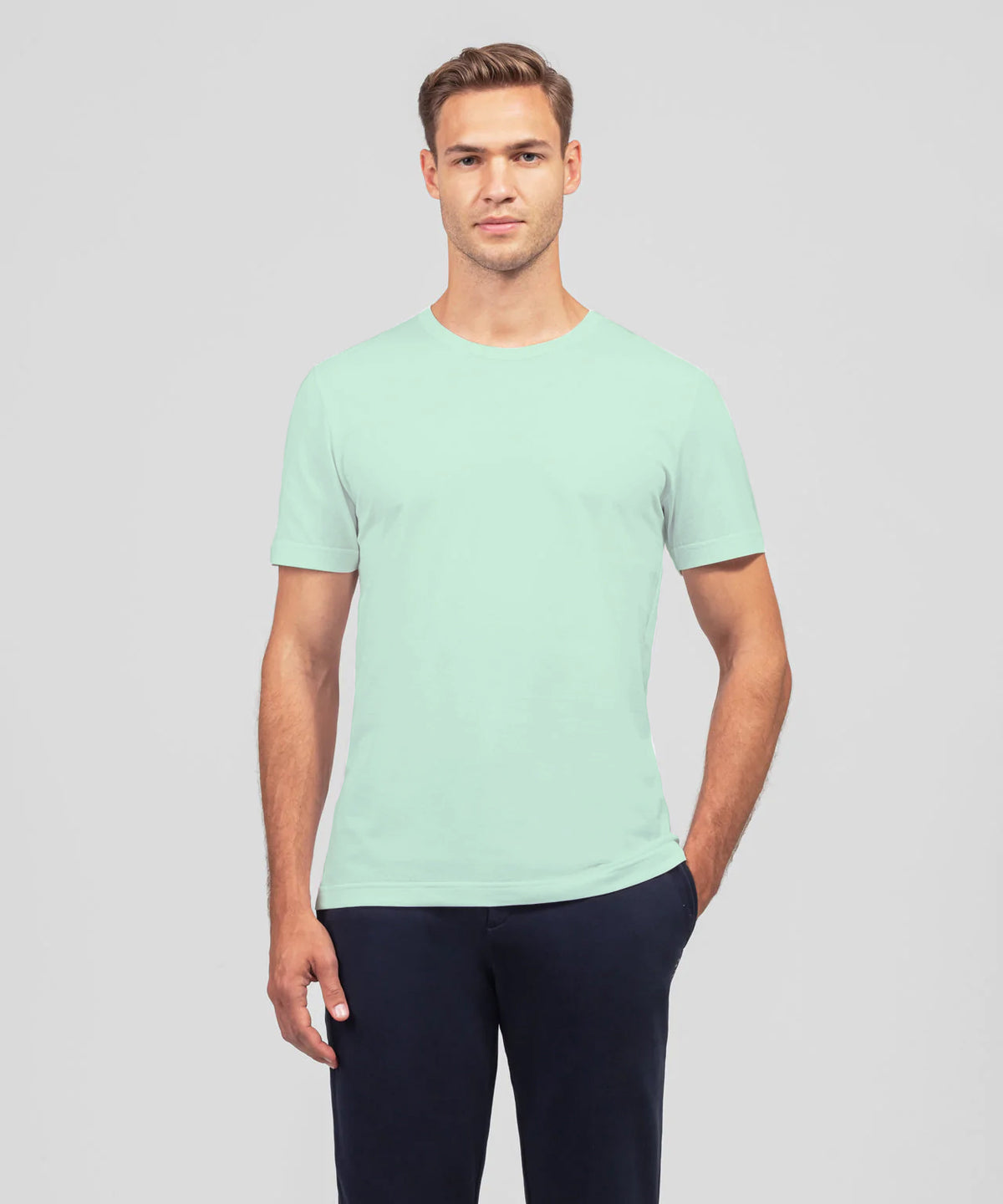 Crew Neck T-Shirt Eyelet Edition: Pistachio Green