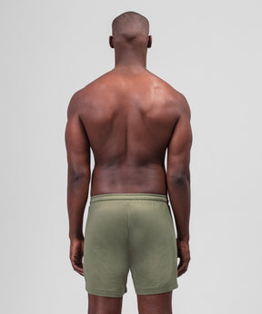 Cotton Modal Home Shorts: Olive Green