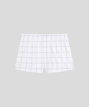 Boxer Shorts Checkers: White