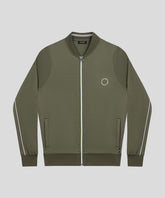 Track Jacket w. Piping: Dark Olive Green