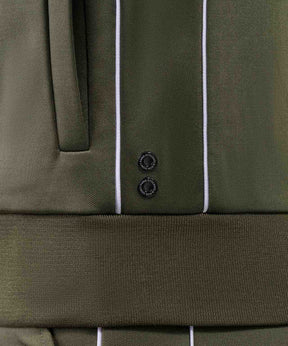 Track Jacket w. Piping: Dark Olive Green