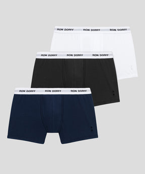 RON DORFF Boxer Briefs Kit: Navy/White/Black