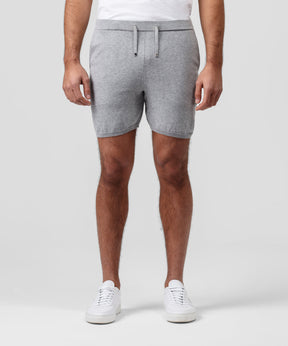 Cotton Cashmere Shorts: Grey Melange