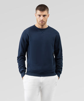 Organic Cotton Eyelet Edition Sweatshirt: Navy
