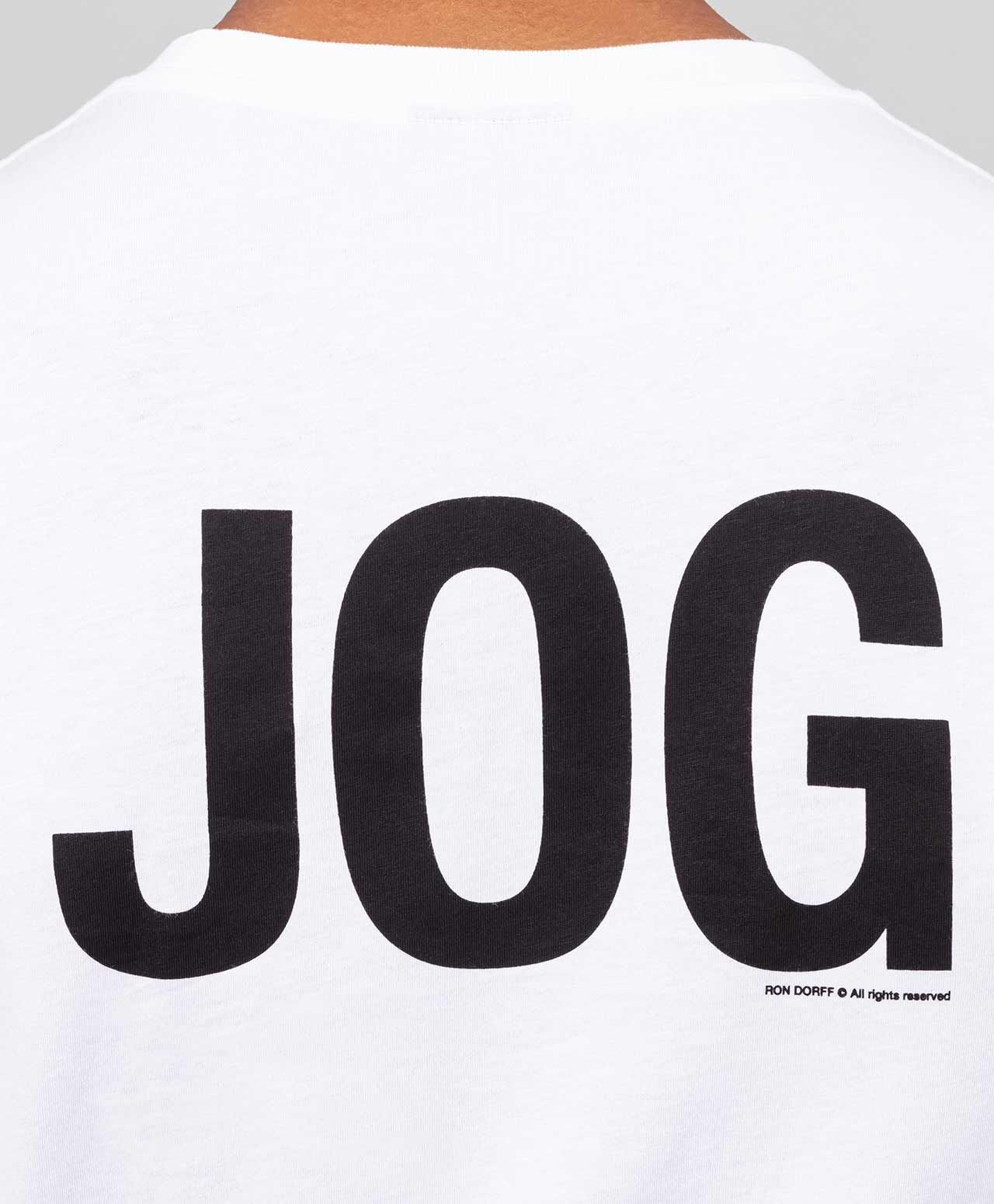 Organic Cotton T-Shirt JOG Back Print: White