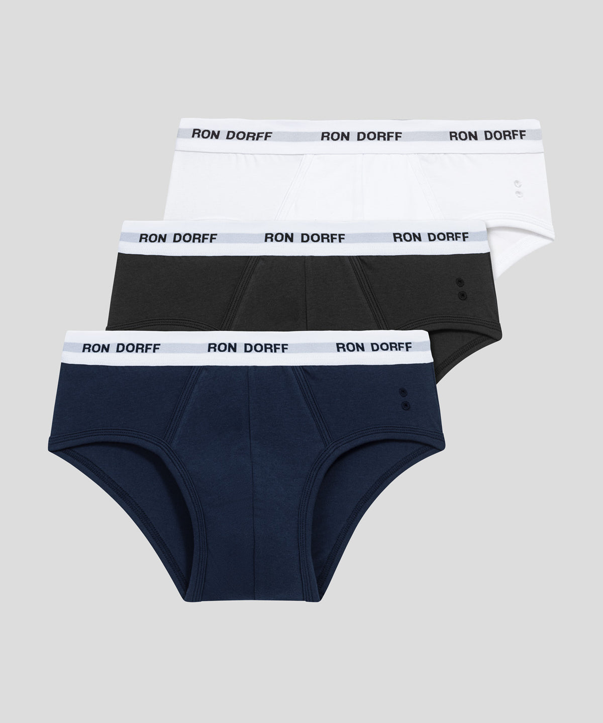 RON DORFF Y-Front Briefs Kit: Navy/White/Black