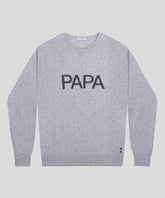 Cashmere Sweatshirt "PAPA": Heather Grey