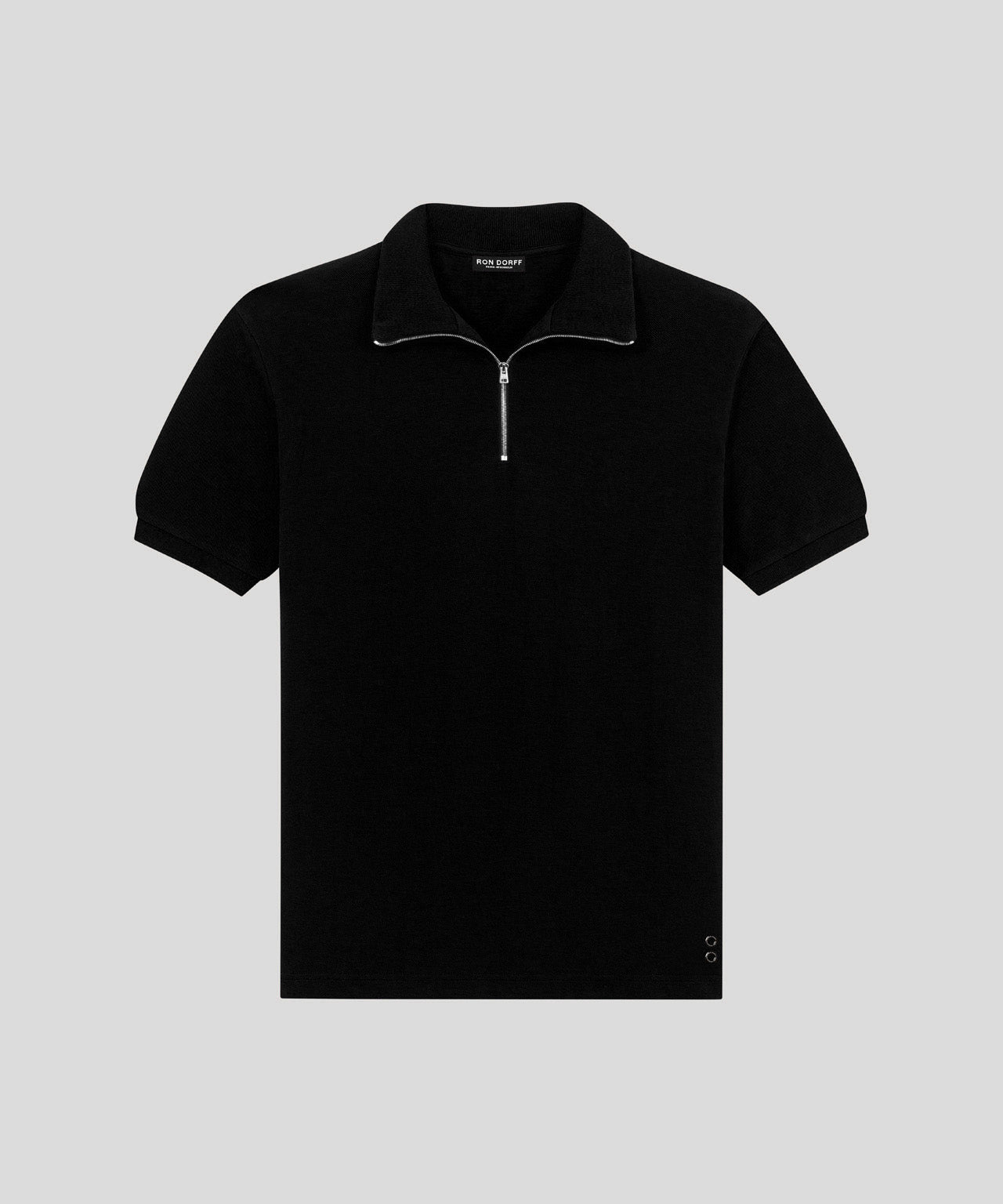 Cotton Piqué RD Polo: Black