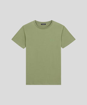 Organic Cotton T-Shirt DISCIPLINE Small Print: Moss Green