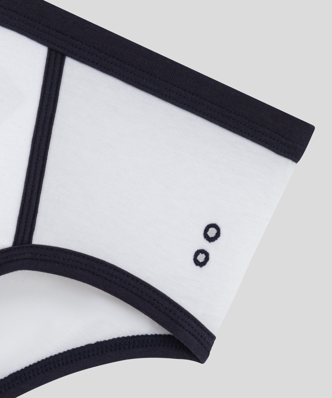 Sports Y-Front Briefs: White/Navy