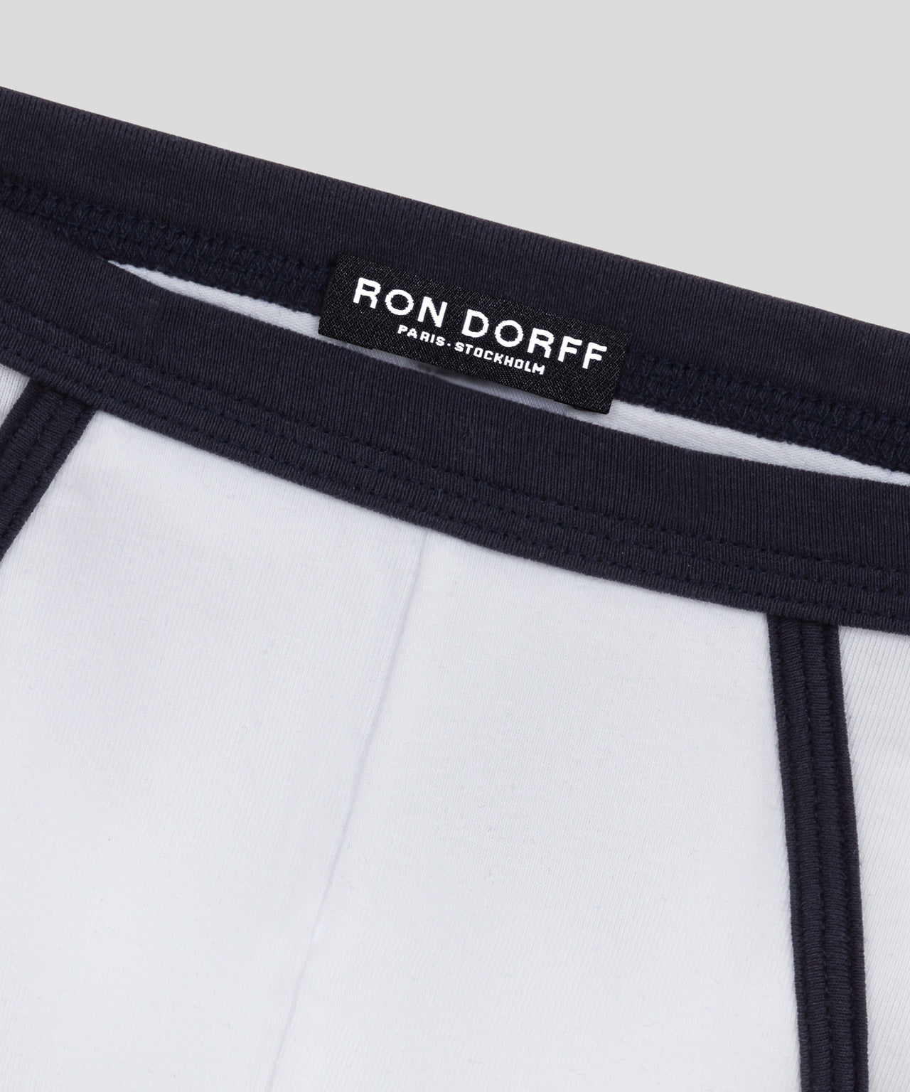 Sports Y-Front Briefs: White/Navy