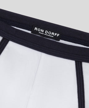 Sports Y-Front Briefs: White/Navy