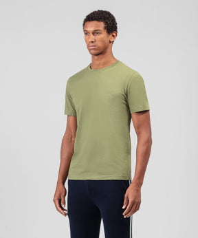 Organic Cotton T-Shirt DISCIPLINE Small Print: Moss Green