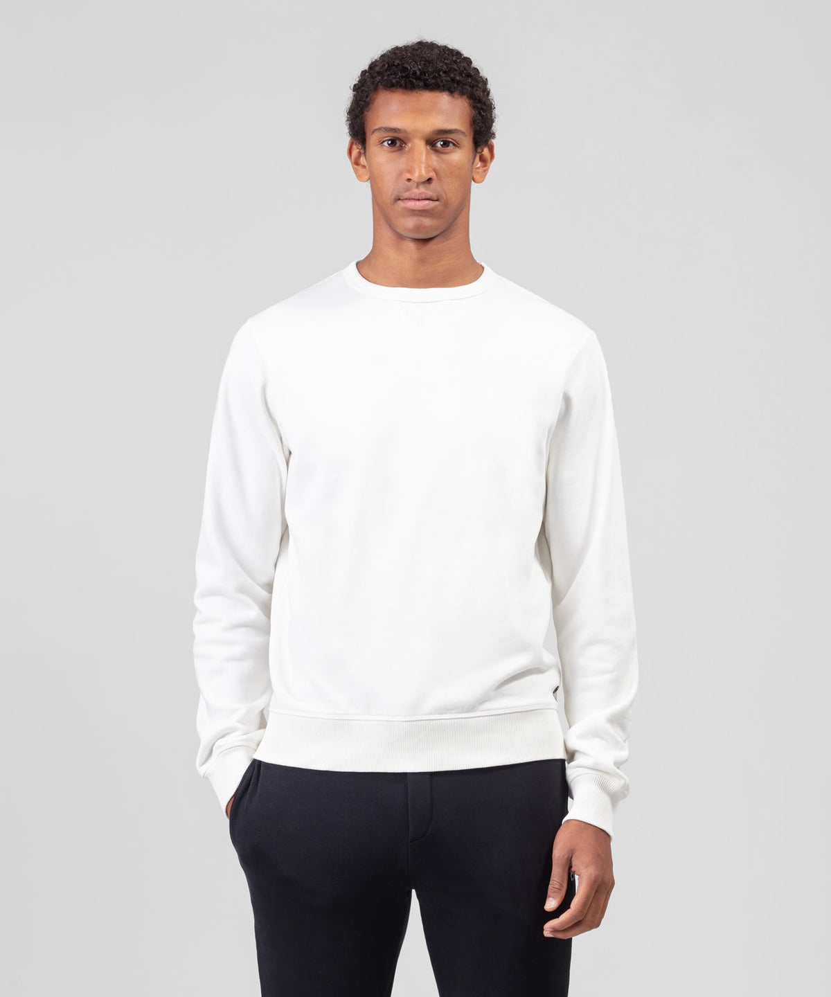 Organic Cotton Eyelet Edition Sweatshirt: Off White