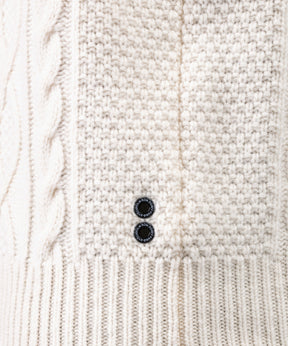 Cashmere-Wool Telemark Sweater: Off White