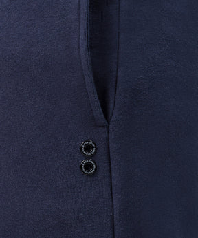 Jogging Trousers w Side Lines: Navy/Off White