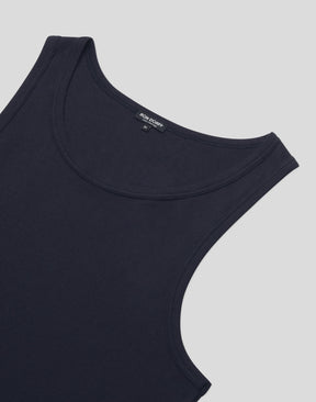 Ribbed Tank Top: Navy