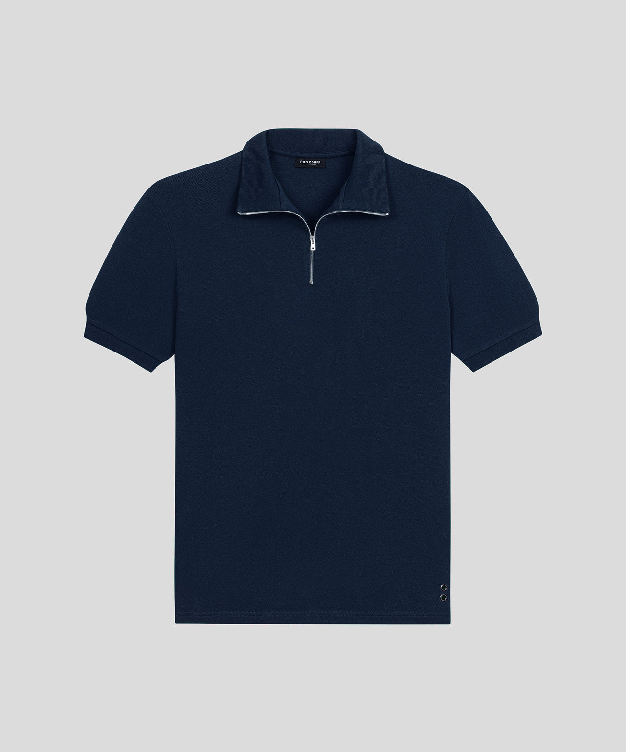 Cotton Piqué RD Polo: Navy