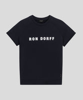 Organic Cotton Short-Sleeved Sweatshirt RON DORFF: Black