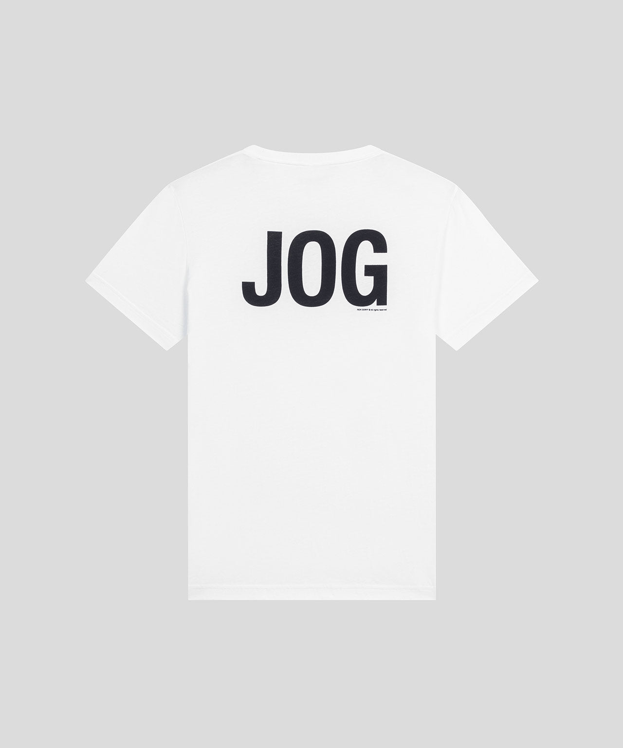 Organic Cotton T-Shirt JOG Back Print: White