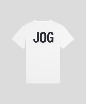 Organic Cotton T-Shirt JOG Back Print: White