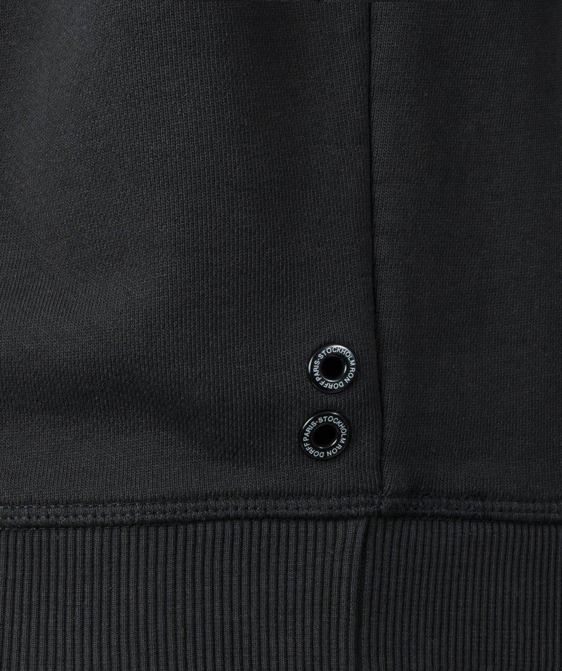 Organic Cotton Short-Sleeved Sweatshirt RON DORFF: Black