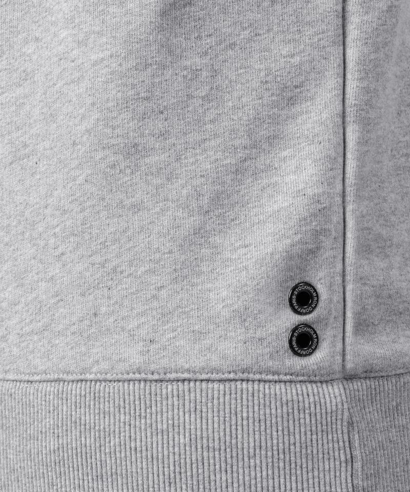 Organic Cotton Sweatshirt "DISCIPLINE": Grey Melange