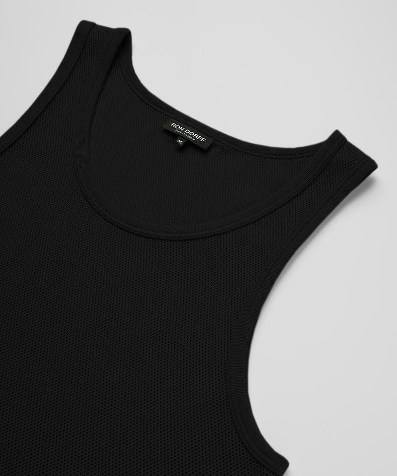 Mesh Tank Top: Black | Ron Dorff